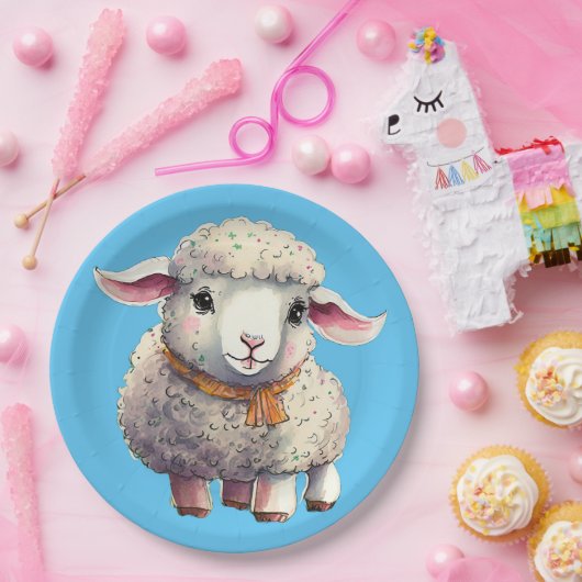 Kleine Lamspapier Borden, 9"Rond Document Bord (Feest)