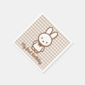 Kleine latte gingham servetten (Hoek)