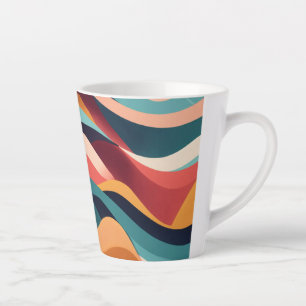 Kleine Latte Mok, 12 oz - Minimalistische geometri Mok