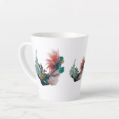 Kleine Latte Mok 12 oz - Moderne Abstracte Natuur (Linkerhoek)