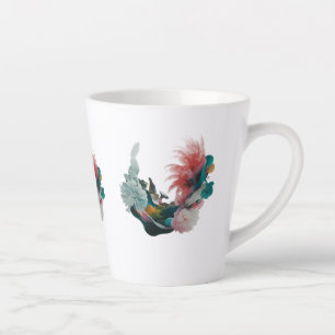 Kleine Latte Mok 12 oz - Moderne Abstracte Natuur