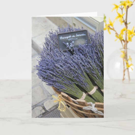 Kleine lavenblikjes kaart (Gele Bloem)