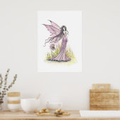 Kleine Lavendel Fee Fantasie Kunst Illustratie Poster (Keuken)