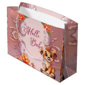 Kleine leeuw groot cadeauzakje (Achterkant Gekanteld)