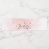 Kleine leeuw is een meisje Waterverf roze Baby sho Waterfles Etiket (Enkel label)