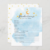 Kleine leeuw is een Waterverf blauw voorspelling (Voorkant / Achterkant)