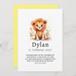 Kleine Leeuw Jongen Verjaardag Kaart