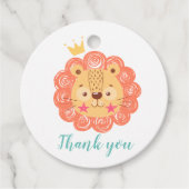 Kleine leeuw koning bedankt bedankjes labels (Voorkant)