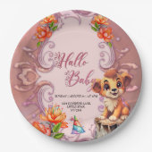 Kleine leeuw papieren bordje (Voorkant)