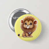 Kleine Leeuw Ronde Button 5,7 Cm (Voorkant /achterkant)