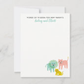 Kleine leeuwen Neutraal Baby shower Advies Kaarten (Voorkant)