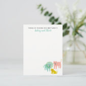 Kleine leeuwen Neutraal Baby shower Advies Kaarten (Staand voorkant)