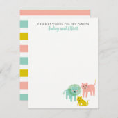 Kleine leeuwen Neutraal Baby shower Advies Kaarten (Voorkant / Achterkant)