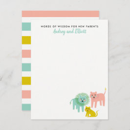 Kleine leeuwen Neutraal Baby shower Advies Kaarten