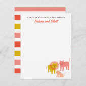 Kleine leeuwen Warm Baby shower Advice Kaarten (Voorkant / Achterkant)