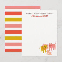 Kleine leeuwen Warm Baby shower Advice Kaarten