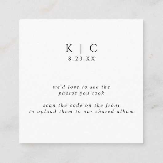 Kleine legant Deel de Kaarten van de Liefde met QR (Achterkant)