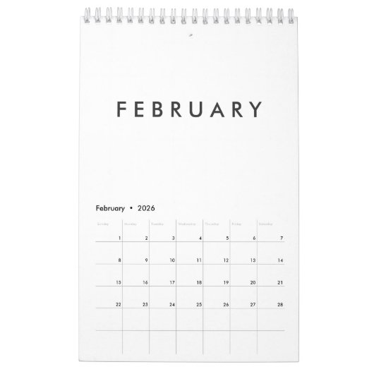 Kleine lege kalender - U kunt deze personaliseren (Feb 2026)