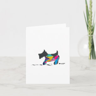 Kleine lege wenskaart met Schnauzer Kaart
