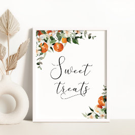 Kleine lekkernij. Citrus zoete behandelingen Poster