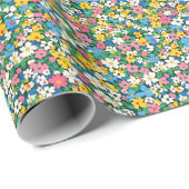 Kleine lente bloemen patroon cadeaupapier (Rol Hoek)