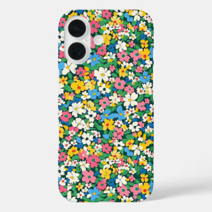 Kleine lente bloemen patroon iPhone 16 hoesje