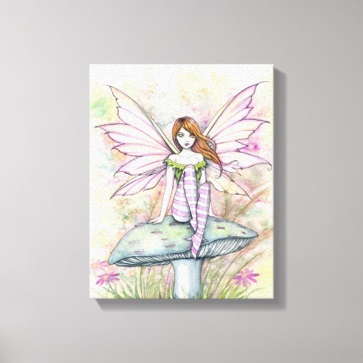 Kleine Lente Fae Fee Kunst van Molly Harrison Canvas Afdruk (Voorkant)