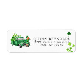 Kleine Leprechaun Truck | Retouradreslabel Etiket