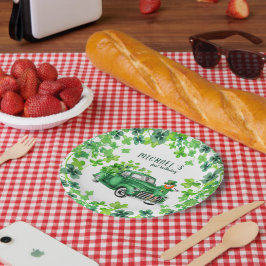 Kleine Leprechaun Truck Verjaardagsfeestje Papieren Bordje