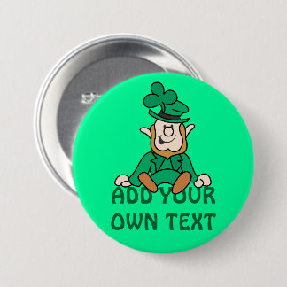Kleine Leprechaun - Voeg je eigen tekst toe Ronde Button 7,6 Cm