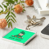 Kleine Leprechaun - Voeg je eigen tekst toe Sleutelhanger (Zijkant)