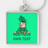 Kleine Leprechaun - Voeg je eigen tekst toe Sleutelhanger (Voorkant)
