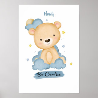 Kleine lessen Beer uit de cloud Poster