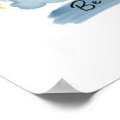 Kleine lessen Hippo uit de wolken Poster (Hoek)