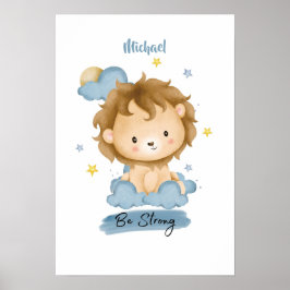 Kleine Lessen Leeuw uit de Wolken Poster