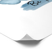 Kleine lessen Zebra uit de wolken Poster (Hoek)