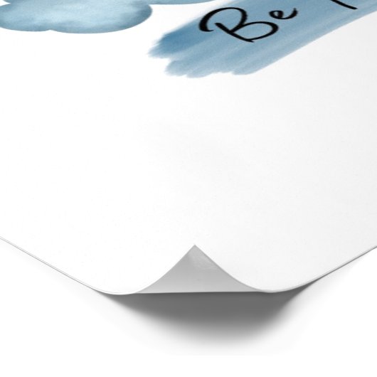 Kleine lessen Zebra uit de wolken Poster (Hoek)