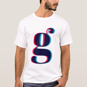 kleine letters G Anaglyphic-monogram T-shirt