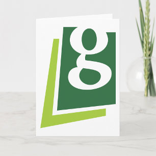 Kleine letters G-Wenskaarten Kaart