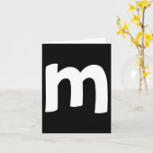 Kleine letters m kaart (Gele Bloem)