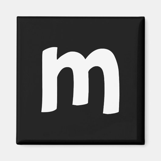 Kleine letters m magneet (Voorkant)