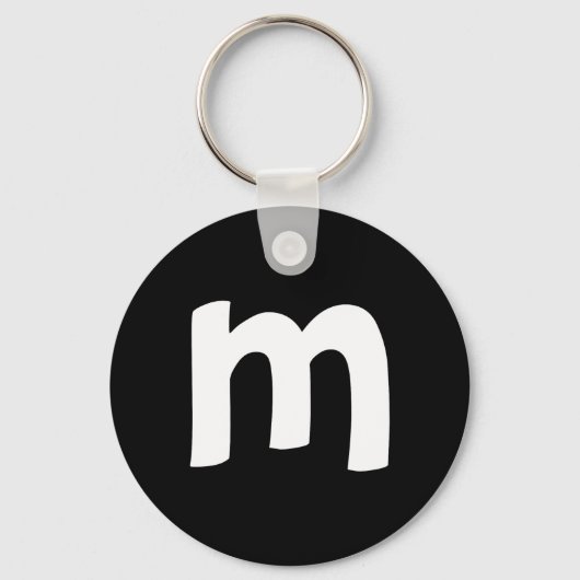 Kleine letters m sleutelhanger (Voorkant)