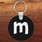 Kleine letters m sleutelhanger (Voorkant)