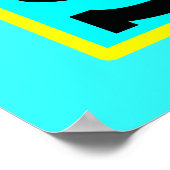 KLEINE leuke CMYK-gezichten Poster (Hoek)