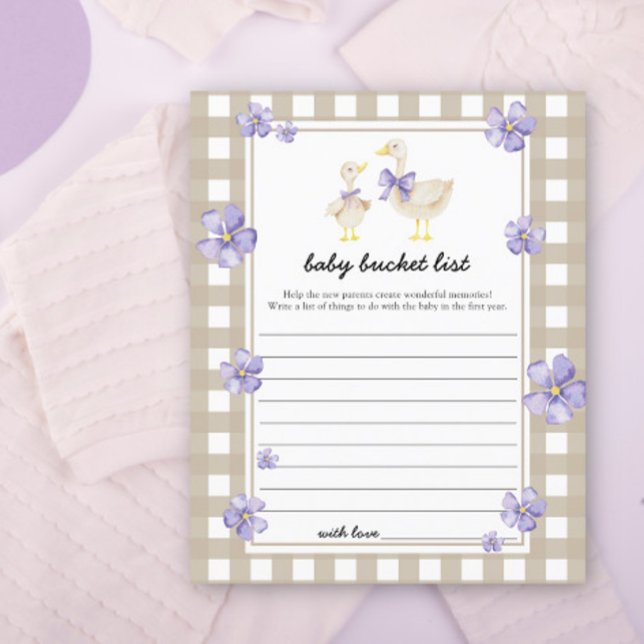 Kleine leuke gans - Baby bucket list (Creator heeft geüpload)