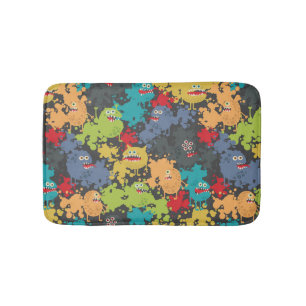 Kleine leuke grappige monsters badmat