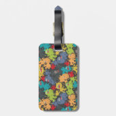 Kleine leuke grappige monsters bagagelabel (Achterkant verticaal)