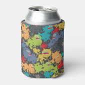 Kleine leuke grappige monsters blikjeskoeler (Blikje Voorkant)
