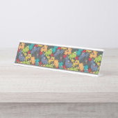 Kleine leuke grappige monsters bureau naambordje (Voorkant)