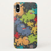 Kleine leuke grappige monsters Case-Mate iPhone case (Achterkant)